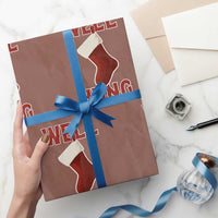Funny Christmas Stocking Wrapping Paper Roll Well Hung Naughty Holiday Inappropriate Humor - Wonder Print Shop