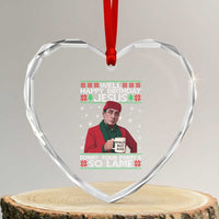 Funny Christmas The Office Movie Heart Crystal Glass Ornament Well Happy Birthday Jesus Sorry Your Party Is So Lame - Wonder Print Shop
