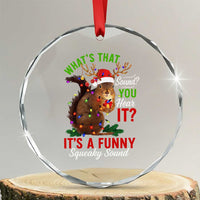 Funny Christmas Vacation Squirrel Movie Crystal Glass Ornament Whats That Sound You Hear It It Is A Funny Squeaky Sound TS11
