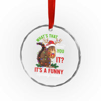 Funny Christmas Vacation Squirrel Movie Crystal Glass Ornament Whats That Sound You Hear It It Is A Funny Squeaky Sound - Wonder Print Shop
