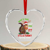 Funny Christmas Vacation Squirrel Movie Heart Crystal Glass Ornament Whats That Sound You Hear It It Is A Funny Squeaky Sound - Wonder Print Shop