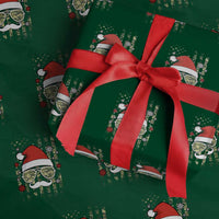 Funny Christmas Veteran Wrapping Paper Roll Santa Hat Camo American Flag - Wonder Print Shop
