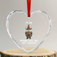 Funny Christmas Viking Gnome Heart Crystal Glass Ornament Fy Da When Uff Da Isn't Enough Norwegian Santa Hat - Wonder Print Shop