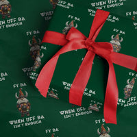 Funny Christmas Viking Gnome Wrapping Paper Roll Fy Da When Uff Da Isn't Enough Norwegian Santa Hat - Wonder Print Shop