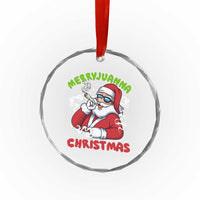 Funny Christmas Weed Crystal Glass Ornament Merryjuanna Christmas Santa Xmas TS11