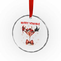 Funny Christmas Wine Crystal Glass Ornament Santa Feeling Xmas - Wonder Print Shop