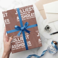 Funny Christmas Wrapping Paper Roll Jolliest Bunch of A-Holes Xmas Vacation - Wonder Print Shop