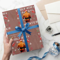 Funny Christmas Wrapping Paper Roll Merry Chrithmith Ugly Ath Thweater Tyson - Wonder Print Shop