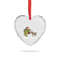 Funny Chupacabra Heart Crystal Glass Ornament Merry Cryptmas Christmas Gift - Wonder Print Shop