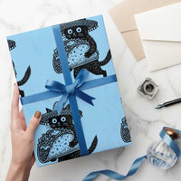 Funny Cinco De Mayo Black Cat With Taco Wrapping Paper Roll Mexican Food Gift