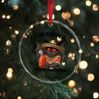 Funny Cinco De Mayo Mothman Crystal Glass Ornament I Wanna Taste His Salsa
