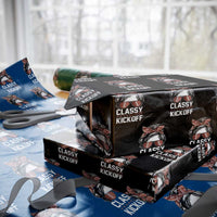 Funny Classy Until Kickoff Wrapping Paper Roll American Football Game Day Messy Bun - Wonder Print Shop