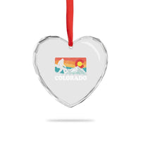 Funny Colorado Snowboarding Bigfoot Mountain Winter Sport Heart Crystal Glass Ornament - Wonder Print Shop