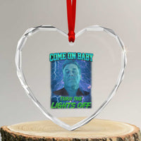 Funny Come On Baby Turn The Lights Off Heart Crystal Glass Ornament Dance Club Meme - Wonder Print Shop
