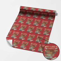 Funny Cornhole Player Wrapping Paper Roll Retro Why I Lose Game Day Bean Bag Toss Game