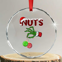 Funny Couples Christmas Crystal Glass Ornament Chest And Nuts Matching Holiday Skeleton Hand TS10