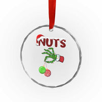 Funny Couples Christmas Crystal Glass Ornament Chest And Nuts Matching Holiday Skeleton Hand - Wonder Print Shop