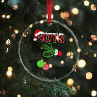 Funny Couples Christmas Crystal Glass Ornament Chest And Nuts Matching Holiday Skeleton Hand - Wonder Print Shop