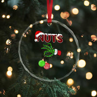 Funny Couples Christmas Crystal Glass Ornament Chest And Nuts Matching Holiday Skeleton Hand TS10