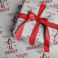 Funny Cowboy Frog Wrapping Paper Roll The Only Squat I'm Doin' Is Diddly - Wonder Print Shop