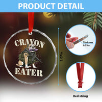 Funny Crayon Eater Crystal Glass Ornament Military Corps Proud Marine Soldier - Wonder Print Shop