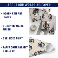Funny Crazy Darts Lady Wrapping Paper Roll Coolest Girls Play Darts - Wonder Print Shop