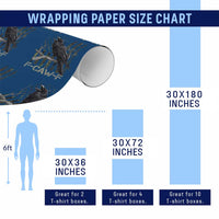 Funny Crow Wrapping Paper Roll F-Caw-F Raven Camo USA Flag Adult Humor - Wonder Print Shop