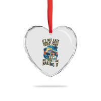 Funny Cruise Heart Crystal Glass Ornament It Is Not Easy Being My Wife's Cruise Candy - Wonder Print Shop