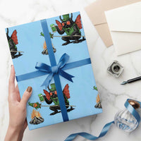Funny Cryptid Mothman Wrapping Paper Roll St Patricks Day Gift