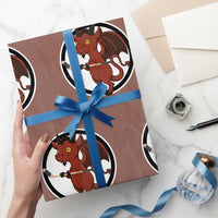 Funny Cryptid Sports Gift Wrapping Paper Roll Jersey Devil Playing Ice Hockey - Wonder Print Shop