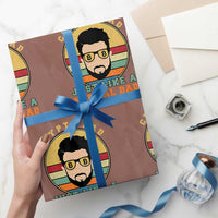 Funny Crypto Dad Wrapping Paper Roll Just Like A Normal Dad But Way Cooler Cryptocurrency Retro - Wonder Print Shop