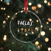 Funny Crystal Glass Ornament FA (LA)8 Funny Xmas Santa Fa La Math Teacher Student TS10