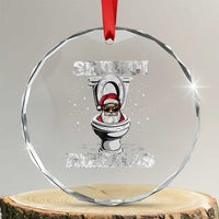 Funny Crystal Glass Ornament Skibidi Rizzmas Rizz Santa Toilet Kid Cool TS10