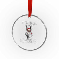Funny Crystal Glass Ornament Skibidi Rizzmas Rizz Santa Toilet Kid Cool TS10