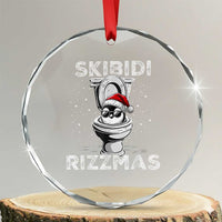Funny Crystal Glass Ornament Skibidi Rizzmas Rizz Santa Toilet Penguin Kid Cool TS10