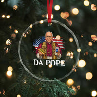 Funny Da Pope America Chicago Leo XIV Crystal Glass Ornament Hotdog And Beer TS11