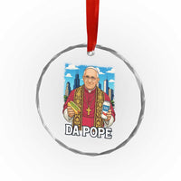 Funny Da Pope Leo XIV Crystal Glass Ornament 267th Pope Chicago Hot Dog and Beer TS02