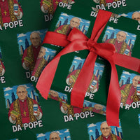 Funny Da Pope Leo XIV Wrapping Paper Roll 267th Pope Chicago Hot Dog and Beer - Wonder Print Shop