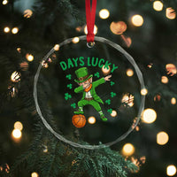 Funny Dabbing Leprechaun St Patricks Day Crystal Glass Ornament Days Lucky