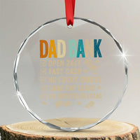 Funny Dad Crystal Glass Ornament Retro Dad Bank Fathers Day