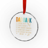 Funny Dad Crystal Glass Ornament Retro Dad Bank Fathers Day