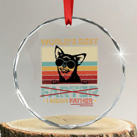 Funny Dad Dog Crystal Glass Ornament Fathers Day World's Best Farter I Mean Father TS10