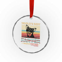 Funny Dad Dog Crystal Glass Ornament Fathers Day World's Best Farter I Mean Father TS10