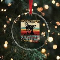 Funny Dad Dog Crystal Glass Ornament Fathers Day World's Best Farter I Mean Father TS10