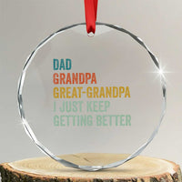 Funny Dad Great Grandpa Crystal Glass Ornament Retro Fathers Day TS10