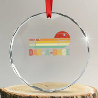 Funny Dad Jokes In A Dad-a-base Crystal Glass Ornament Retro Vintage Fathers Day TS10