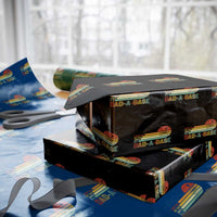 Funny Dad Jokes In A Dad-a-base Wrapping Paper Roll Retro Vintage Fathers Day - Wonder Print Shop