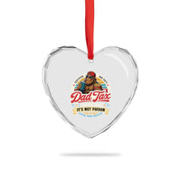 Funny Dad Tax Certified Dad Duty Bigfoot Heart Crystal Glass Ornament Vintage Sasquatch Official Snack Inspector