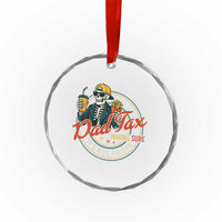 Funny Dad Tax Skeleton Crystal Glass Ornament Making Sure It’s Not Poison Retro Food Humor Fathers Day Gift - Wonder Print Shop