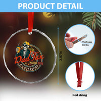 Funny Dad Tax Skeleton Crystal Glass Ornament Making Sure Its Not Poison Retro Food Humor Fathers Day Gift TS02